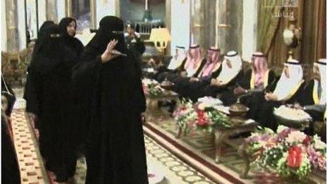 Women at Shura Council swearing-in ceremony, Riyadh (19/02/13)