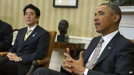 Japanese PM Visits U.S. To Talk Security With Obama