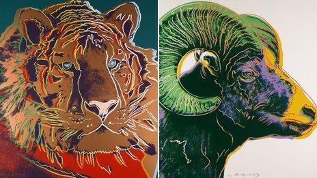 Andy Warhol Endangered Species Prints Up For Auction Bbc News