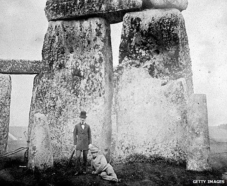 Victorians visiting Stonehenge