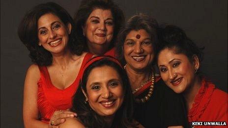 (clockwise from front) Sonali Sachdev, Avantika Akerkar, Mahabanoo Mody Kotwal, Dolly Thakore and Jayati Bhatia
