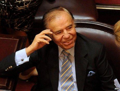 Carlos Menem in the Argentine Senate, 22 December 2011