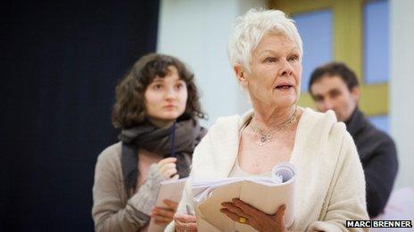 Judi Dench in rehearsals for Peter and Alice