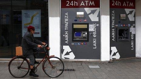 An ATM in Nicosia Cyprus
