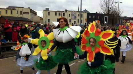 The parade in Londonderry was a colourful spectacle