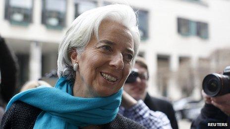 Christine Lagarde in Frankfurt. 19 March 2013