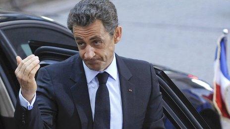 File photo of Nicolas Sarkozy (26 October 2011)