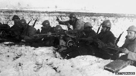 French soldiers in the snow