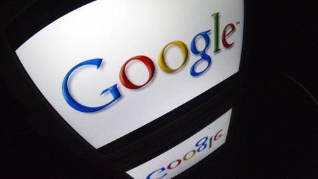 Google logo seen on tablet