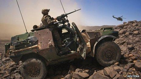 French troops in northern Mali. March 2013
