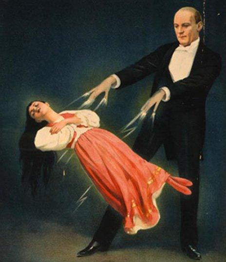 Poster advertising a Harry Kellar levitation show
