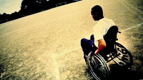 Generic image of a man in a wheelchair