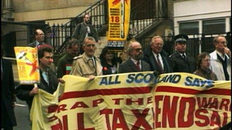 The Poll Tax led to protests and non-payment