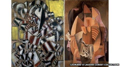 The Smoker, Leger and Woman In An Armchair, Picasso. Leonard A Lauder Cubist Collection; 2013 Artists Rights Society (ARS), New York/ADAGP, Paris