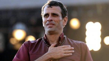 Capriles in Caracas, 7 April 2013