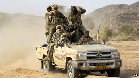 Chadian soldiers in Mali (file photo, taken by French Army Communications Audiovisual office, ECPAD)