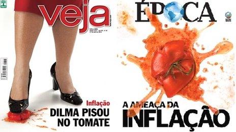 Covers of Brazilian weekly magazines