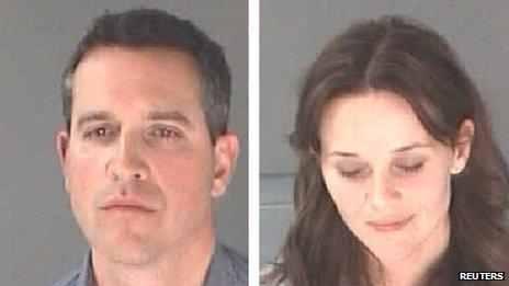 Atlanta police photos of Jim Toth and Reese Witherspoon following their arrest