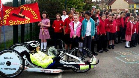 Claire Lomas at Greythorne Primary School