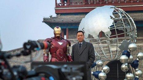 Filming Iron Man 3 in Beijing