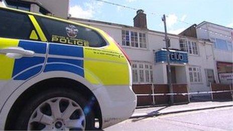 Police car outside Sailors nightclub