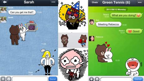 chats using stickers