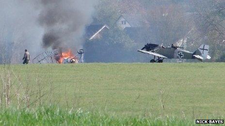 Aircraft down on Middle Wallop airfield