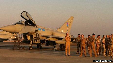 RAF Typhoons at Al-Minhad airbase, south of Dubai