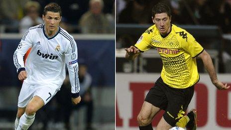 Cristiano Ronaldo (left) and Robert Lewandowski