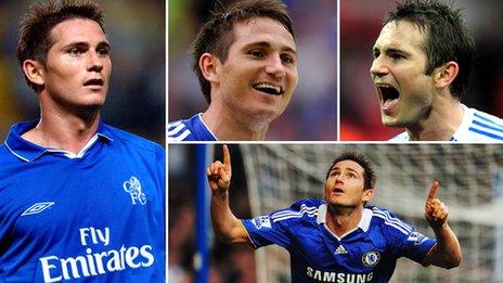 Frank Lampard from across the years