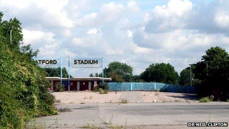 Derelict Catford Stadium
