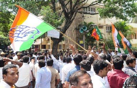 Congress Celebrates Elections Win In Karnataka Poll - BBC News