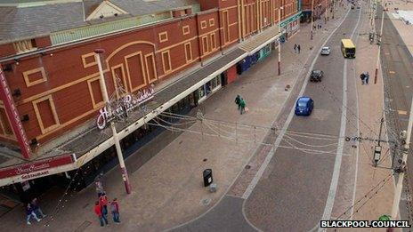 Section of Blackpool Promenade which could be changed