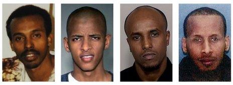 Mahamud Said Omar, Abdifatah Yusuf Isse, Salah Osman Ahmed, and Omer Abdi Mohamed (file)