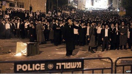 Ultra-Orthodox protest in Jerusalem (16/05/13)