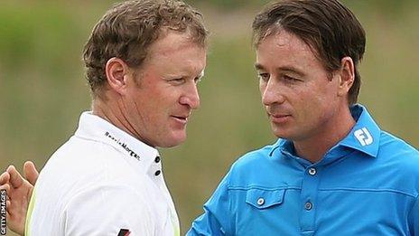 Jamie Donaldson and Brett Rumford