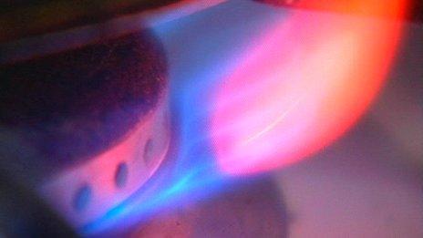 A gas flame