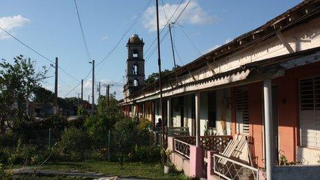 Converted slave barracks in Mejico, Cuba, in May 2013