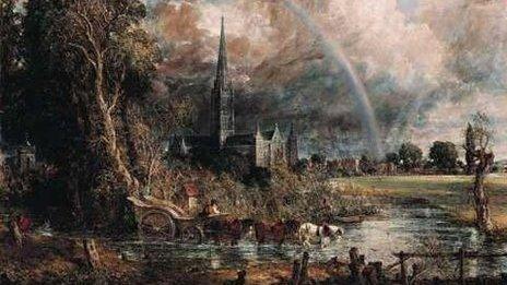 Salisbury Cathedral from the Meadows (1831)