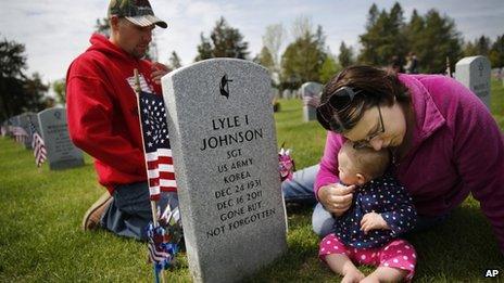 A family honours a Korean War veteran in Minnesota