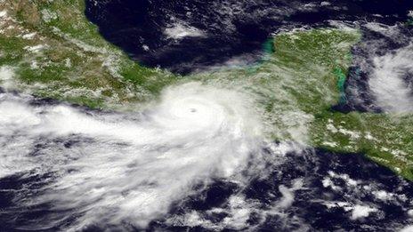 Hurricane Barbara approaches Mexico