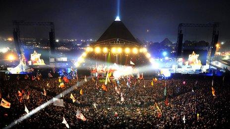 Pyramid Stage at Glastonbury