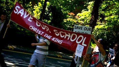 Christ The King protest march