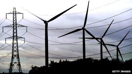 Wind turbines in Cowdenbeath, Fife, Scotland