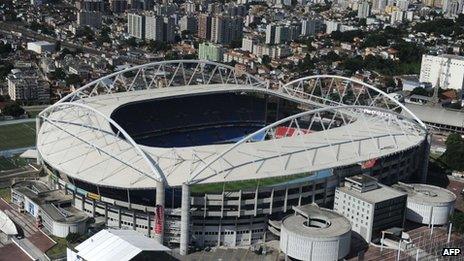 Aerial view of the Joao Havelange stadium