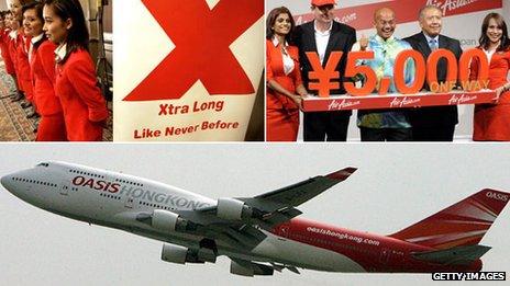 Air Asia X and Oasis airlines