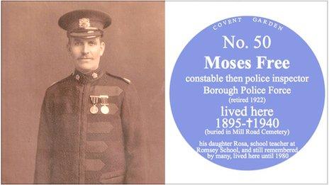 Moses Free and a 'blue plaque'