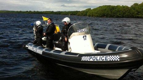 Police boat patrols Lough Erne