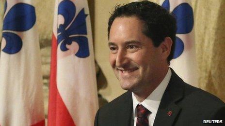 Michael Applebaum reacts after being sworn in as Montreal's interim mayor in Montreal, Quebec 19 November 2013