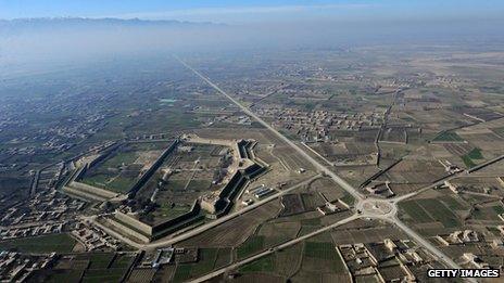 Aerial view of Mazar e Sharif